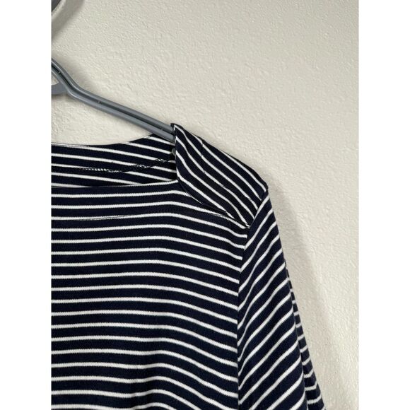 LL Bean Womens Supima Cotton T Shirts Sz L Reg Bundle Striped Blue Short Sleeve - Picture 7 of 10